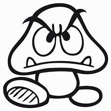 Goomba Super Mario Bros Nintendo vinyl decal - For Cars, Laptops, Sticker, Mirrors, etc.