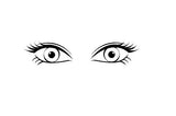 Eyes w/ lashes vinyl decal - For Cars, Laptops, Sticker, Mirrors, etc.