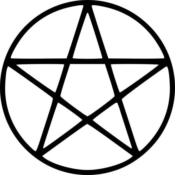 Pentagram / Inverted Pentagram vinyl decal - For Cars, Laptops, Sticker, Mirrors, etc.