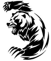 Bear vinyl decal - For Cars, Laptops, Sticker, Mirrors, etc.