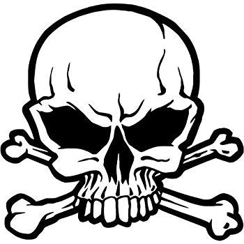 Skull vinyl decal - For Cars, Laptops, Sticker, Mirrors, etc.