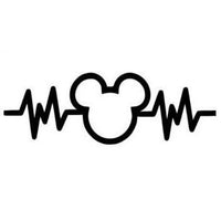 Disney Heartbeat vinyl decal - For Cars, Laptops, Sticker, Mirrors, etc.