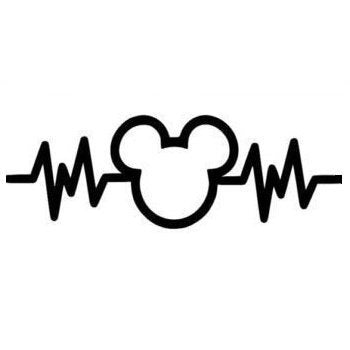 Disney Heartbeat vinyl decal - For Cars, Laptops, Sticker, Mirrors, etc.