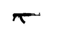 AK 47 vinyl decal style 2 - For Cars, Laptops, Sticker, Mirrors, etc.