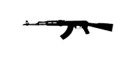 AK 47 rifle vinyl decal - For Cars, Laptops, Sticker, Mirrors, etc.