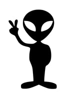 Alien vinyl decal - For Cars, Laptops, Sticker, Mirrors, etc.