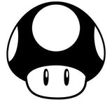 Super Mario Bros. Mushroom Vinyl Decal - For Cars, Glass, Laptops, Sticker, etc.