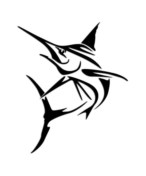 Marlin  Swordfish vinyl decal - For Cars, Laptops, Sticker, Mirrors, etc.