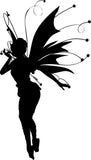 Fairy Blowing a Kiss Silhouette Vinyl Decal - For Cars, Laptops, Sticker, Mirrors, etc.