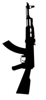 AK 47 rifle vinyl decal - For Cars, Laptops, Sticker, Mirrors, etc.