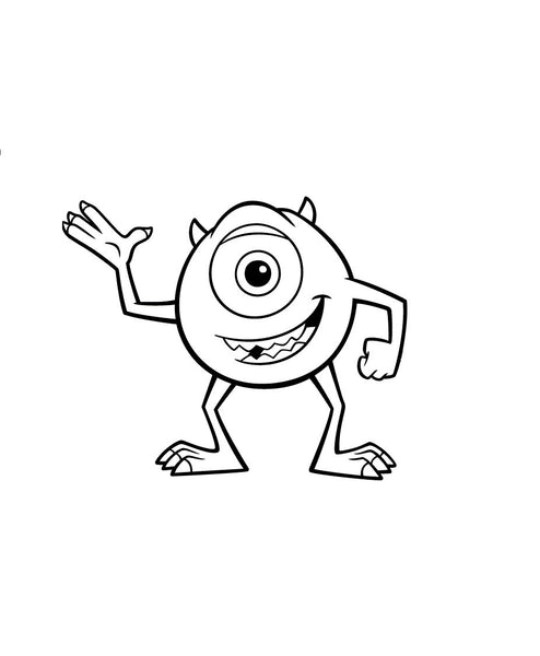 Disney Mike Wazowski Vinyl Decal - For Cars, Laptops, Sticker, Mirrors, etc.