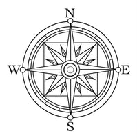 Nautical compass vinyl decal - For Cars, Laptops, Sticker, Mirrors, etc.
