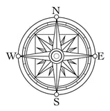 Nautical compass vinyl decal - For Cars, Laptops, Sticker, Mirrors, etc.