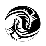 Dragon Yin Yang vinyl decal - For Cars, Laptops, Sticker, Mirrors, etc.