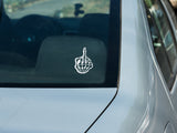 Skeleton Hand giving the middle finger vinyl decal - For Cars, Laptops, Sticker, Mirrors, etc.