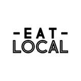 Eat Local - Kitchen decor Saying Vinyl Decal - For Signs, Laptops, Mirrors, etc.