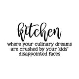 Kitchen Humor - Kitchen decor Saying Vinyl Decal - For Signs, Laptops, Mirrors, etc.