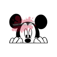 Disney Peeking Mickey Mouse Vinyl Decal - For Cars, Laptops, Sticker, Mirrors, etc.