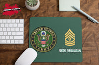 Custom Personalized US Army Mouse Pad - Military Mousepad - Rank Mouse mat - Custom office - Gift Idea - Computer Accessories - Personalize