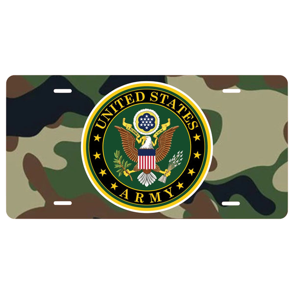 Personalized Custom US Army Novelty Front License Plate - America - Military - Decorative Auto Tag - Wall Decor - Sign - Room Art Sign