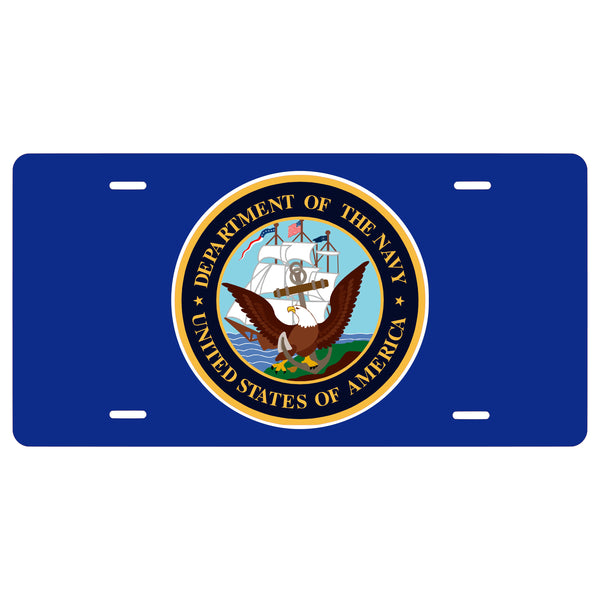 Personalized Custom US Navy Novelty Front License Plate - America - Military - Decorative Auto Tag - Wall Decor - Sign - Room Art Sign