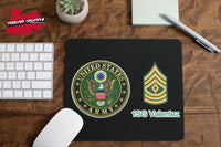 Custom Personalized US Army Mouse Pad - Military Mousepad - Rank Mouse mat - Custom office - Gift Idea - Computer Accessories - Personalize