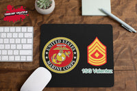 Custom Personalized US Marine Mouse Pad - Military Mousepad - Rank Mouse mat - Custom office - Gift - Computer Accessories - Personalize