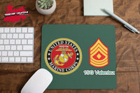 Custom Personalized US Marine Mouse Pad - Military Mousepad - Rank Mouse mat - Custom office - Gift - Computer Accessories - Personalize