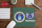 Custom Personalized US Air Force Mouse Pad - Military Mousepad - Rank Mouse mat - Custom office - Gift - Computer Accessories - Personalize