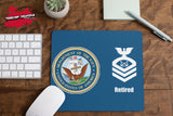 Custom Personalized US Navy Mouse Pad - Military Mousepad - Rank Mouse mat - Custom office - Gift - Computer Accessories - Personalize