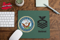 Custom Personalized US Navy Mouse Pad - Military Mousepad - Rank Mouse mat - Custom office - Gift - Computer Accessories - Personalize