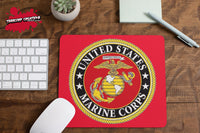 US Marine Logo Mouse Pad - Military Mousepad - Logo Mouse mat - Custom office - Gift Idea - Computer Accessories -