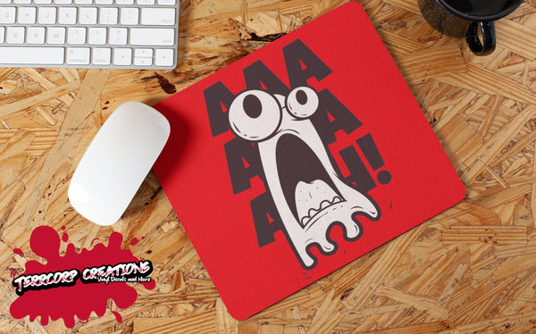 AAAH Screaming Monster Mouse Pad - Funny Mousepad - Humor Mouse mat - Custom office - Gift Idea - Novelty computer - Custom - Customize