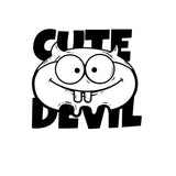 Cute devil vinyl decal - For Cars, Laptops, Water Bottles, Books, Flat Surfaces, Sticker, Mirrors, etc. - Monster - Demon - Cutie - Devilish