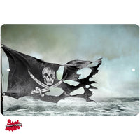 Pirate's Jolly Roger metal sign - Wall Decor - Aluminum Door Sign - Kid's Room - Study - Pirate - Caribbean - Man Cave - She Shed - Wall Art