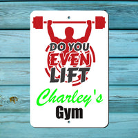 Custom Personalized Metal Gym sign - Metal Workout Sign - Aluminum Door Sign - Wall Sign - Customize - Man Cave - She Shed - Wall Decor