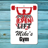 Custom Personalized Metal Gym sign - Metal Workout Sign - Aluminum Door Sign - Wall Sign - Customize - Man Cave - She Shed - Wall Decor