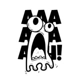 AAAH Monster vinyl decal - For Cars, Laptops, Water Bottles, Books, Flat Surfaces, Sticker, Mirrors, etc. - Monster - AAAAH - Screaming -