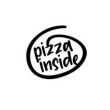 Pizza Inside vinyl decal - For Cars, Laptops, Water Bottles, Books, Flat Surfaces, Sticker, Mirrors, etc. - Monster - Love - Bacon - Slice