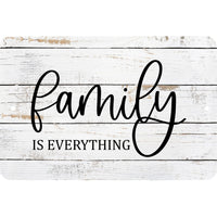 Family is Everything Wood Look metal sign - Wall Decor - Door Sign - Kid's Room - inspirational - Man Cave - She Shed - Rustic Home Art