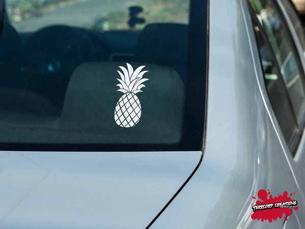 Pineapple Vinyl Decal - Car Decal - Pine Apple - Laptops -  Sticker -  Mirrors - Fruit - Hawaii - Island - Tropical - Cup Decal - Label