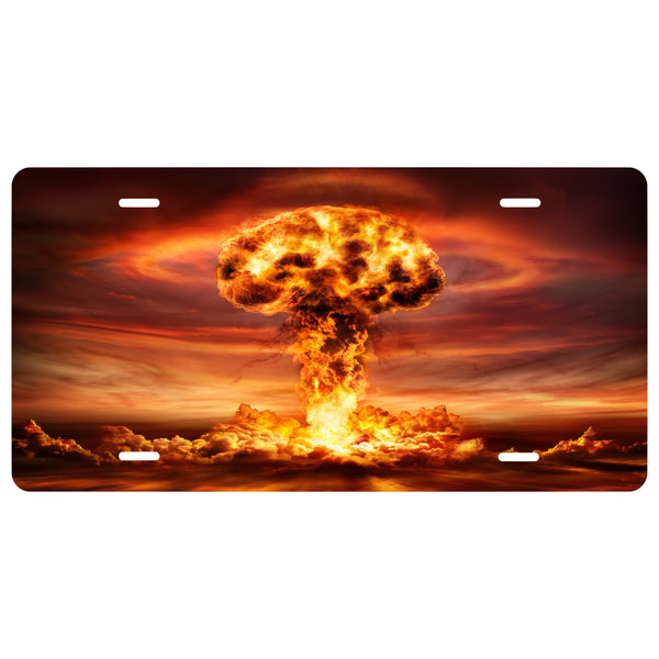 Personalized Custom "Explosion"  Novelty Front License Plate - Colorful - Bomb - Boom - decorative auto tag - Wall Decor - Sign - Man Cave