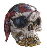 George S. Chen Pirate Skull / Santa  Muerte - Collectible Figurine Decoration - Skull Statue Décor - Mythical - Magical - Fantasy - Figure