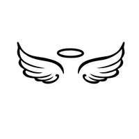 Angel Wings Vinyl Decal - For Cars, Laptops, Sticker, Mirrors, Books, etc. - Angels | Heaven | In Memory | Angelic | Wings | Sky | Heavens