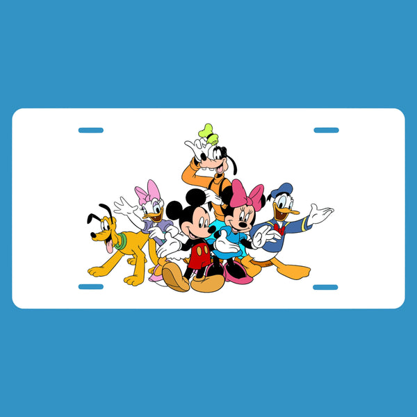 Personalized Custom Disney Friends Novelty Front License Plate - Mickey - decorative auto tag - Wall Decor - Sign - Donald - Pluto