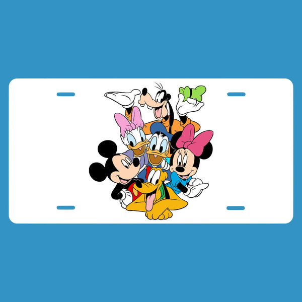 Personalized Custom Disney Friends Ver 2 Novelty Front License Plate - Mickey - decorative auto tag - Wall Decor - Sign - Donald - Pluto