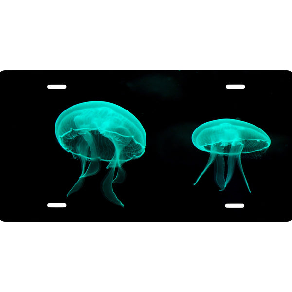 Personalized Custom Green Jelly Fish Novelty Front License Plate -Jellyfish - Ocean - decorative auto tag - Wall Decor - Sign - Art Sign -