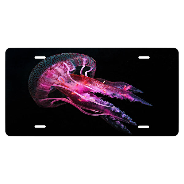 Personalized Custom Pink Jelly Fish Novelty Front License Plate -Jellyfish - Ocean - decorative auto tag - Wall Decor - Sign - Art Sign -