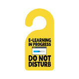E - Learning In Progress Door Hanger Sign | at home School | Kids Room | Home Decor | e learning | Distance Learning | Homeschooling | Signs